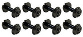 Kato 11-606 8pcs N Gauge Hollow Shaft Wheels for Screwed Trolleys Black- Japan Figure Store - #1 Bring To You The Best Japanese Goods
