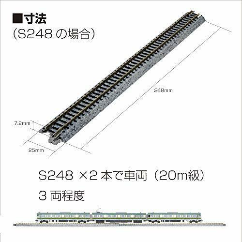Kato N Scale Unitrack 20-040 Straight Track 62mm 2 7 16 S62 4 Pcs- Japan Figure Store - #1 Bring To You The Best Japanese Goods