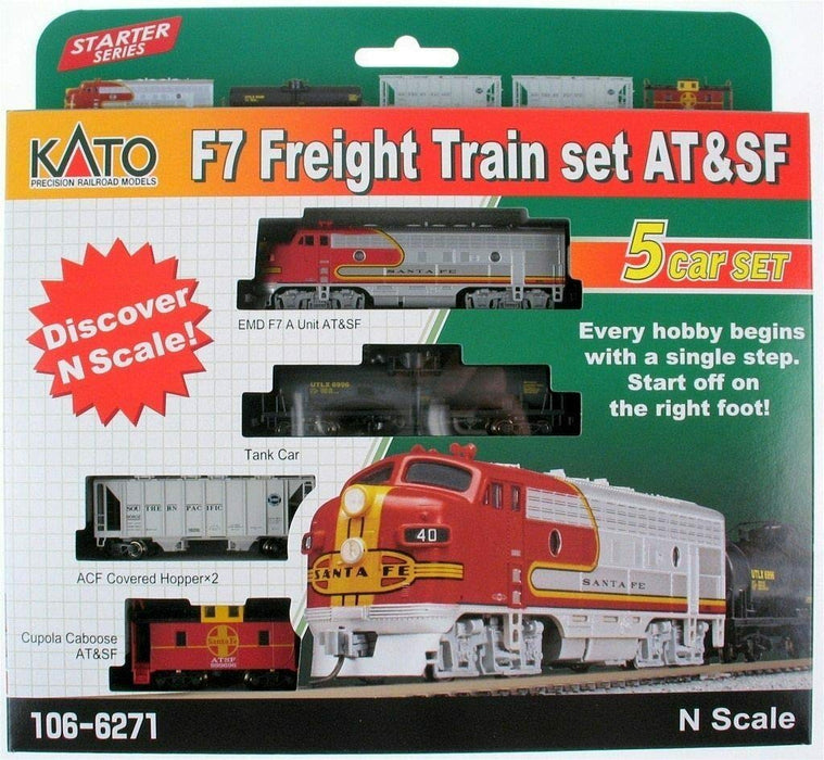 Kato F7 AT&SF N Gauge Railway Model Freight Train Set 106-6271- Japan Figure Store - #1 Bring To You The Best Japanese Goods