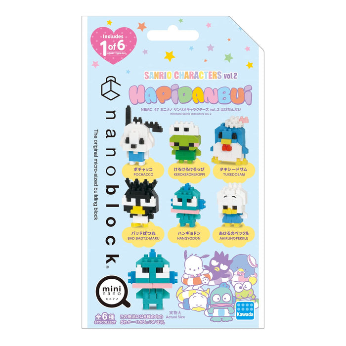 Kawada Nanoblock Mini Vol.2 Sanrio Characters Set - 6 Types 6 Pieces Total- Japan Figure Store - #1 Bring To You The Best Japanese Goods