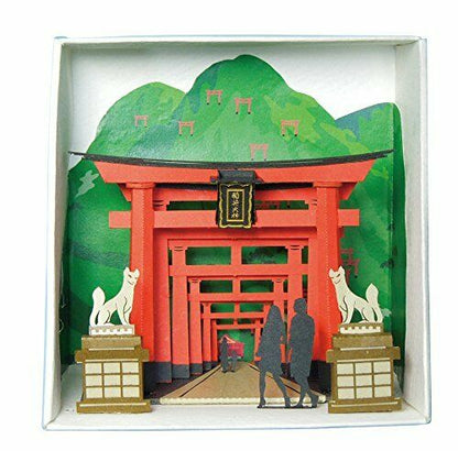 Kawada Pn-111 Paper Nano Inari Shrine Building Kit- Japan Figure Store - #1 Bring To You The Best Japanese Goods