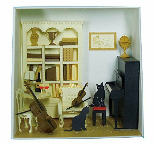Kawada Pn109 Papernano Music Room Paper Craft Model- Japan Figure Store - #1 Bring To You The Best Japanese Goods