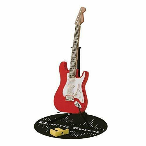 Kawada Pn-136 Papernano Electric Guitar Red Paper Craft Model- Japan Figure Store - #1 Bring To You The Best Japanese Goods
