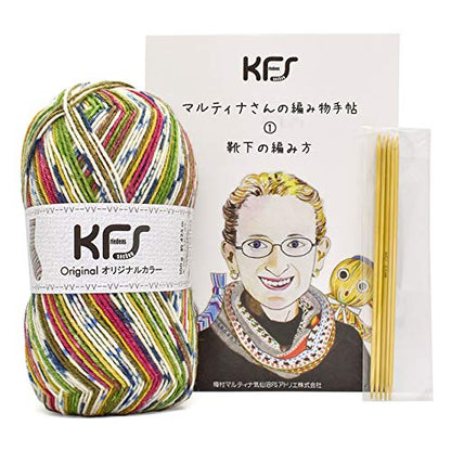 Opal Peace Socks Knitting Kit Set - Japan Wool (Kfs102) W/Needles (B) - Lollipop Green- Japan Figure Store - #1 Bring To You The Best Japanese Goods