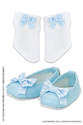 AZONE Kpt103-Ble Kikipop! Mushroom Planet "Ribbon Socks & Shoes" Set Light Blue- Japan Figure Store - #1 Bring To You The Best Japanese Goods
