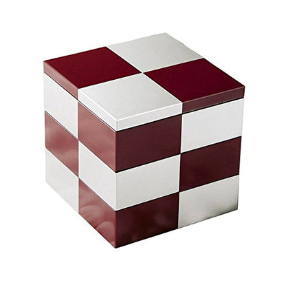 Beishi Lacquer Ware Store Kaze-Ya Style Ichimatsu 5.0 Silver Vermilion Kz2320A Japan- Japan Figure Store - #1 Bring To You The Best Japanese Goods