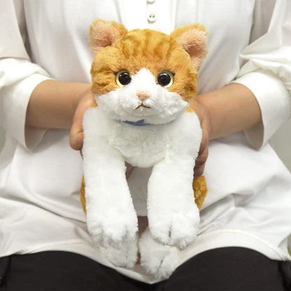 SUNLEMON - Plush Doll Hiza Neko Chashiro - White/Brown Cat Size S- Japan Figure Store - #1 Bring To You The Best Japanese Goods