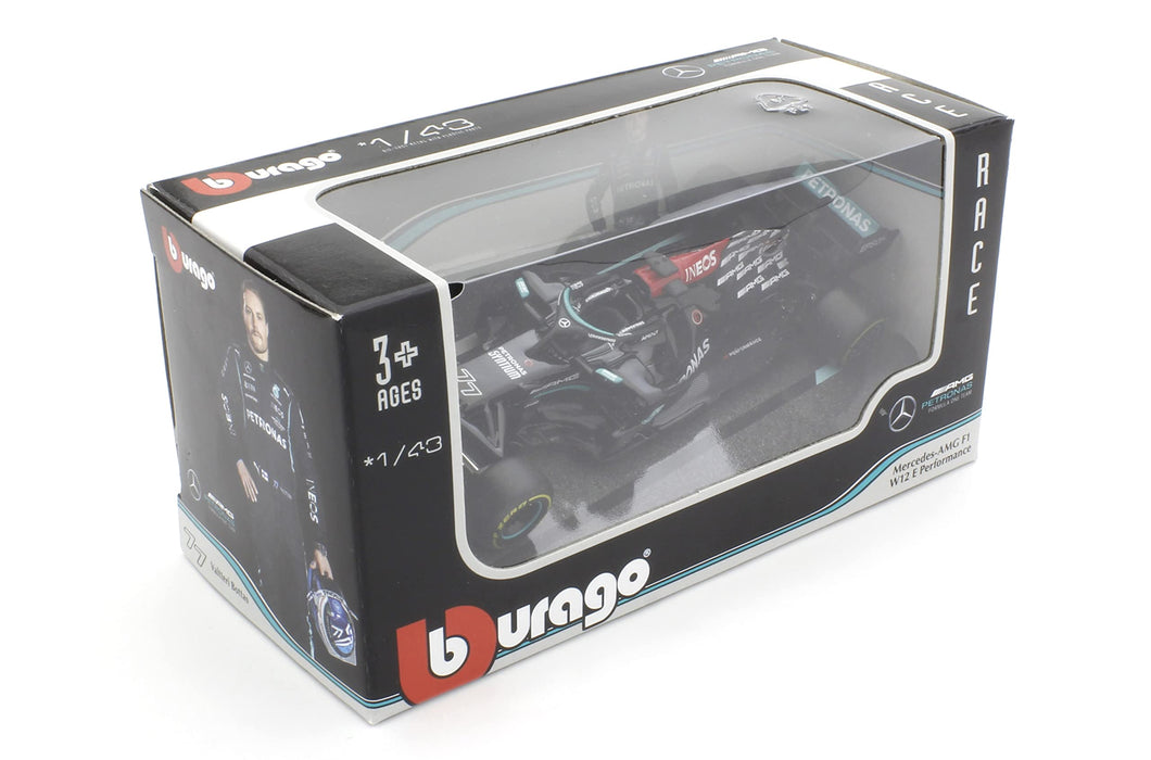 Kyosho Bburago 1/43 Mercedes Amg F1 W12 2021 No.77 V. Bottas Window Box Bur38138B- Japan Figure Store - #1 Bring To You The Best Japanese Goods