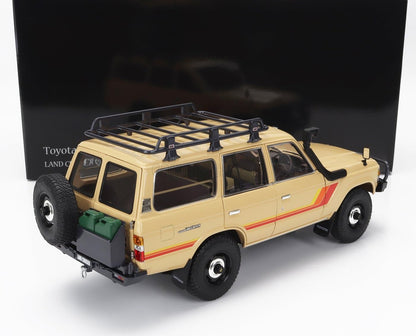 Kyosho 1/18 Toyota Land Cruiser 60 Beige w/Optional Parts- Japan Figure Store - #1 Bring To You The Best Japanese Goods