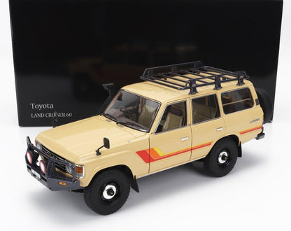 Kyosho 1/18 Toyota Land Cruiser 60 Beige w/Optional Parts- Japan Figure Store - #1 Bring To You The Best Japanese Goods