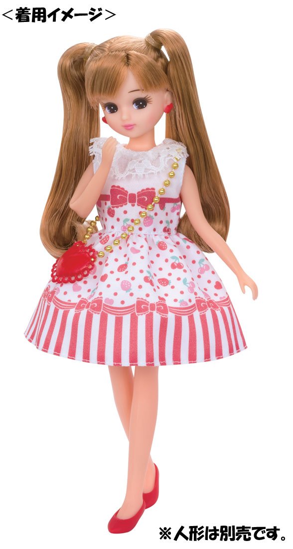 TAKARA TOMY Licca Doll Lw-03 Cherry Berry Licca Dress 877202 <Doll Not Included>- Japan Figure Store - #1 Bring To You The Best Japanese Goods