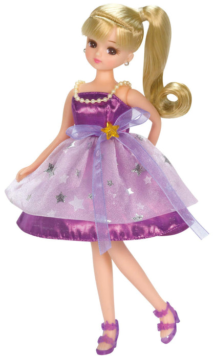 TAKARA TOMY Lw-03 Licca-Chan Purple Star Dress- Japan Figure Store - #1 Bring To You The Best Japanese Goods