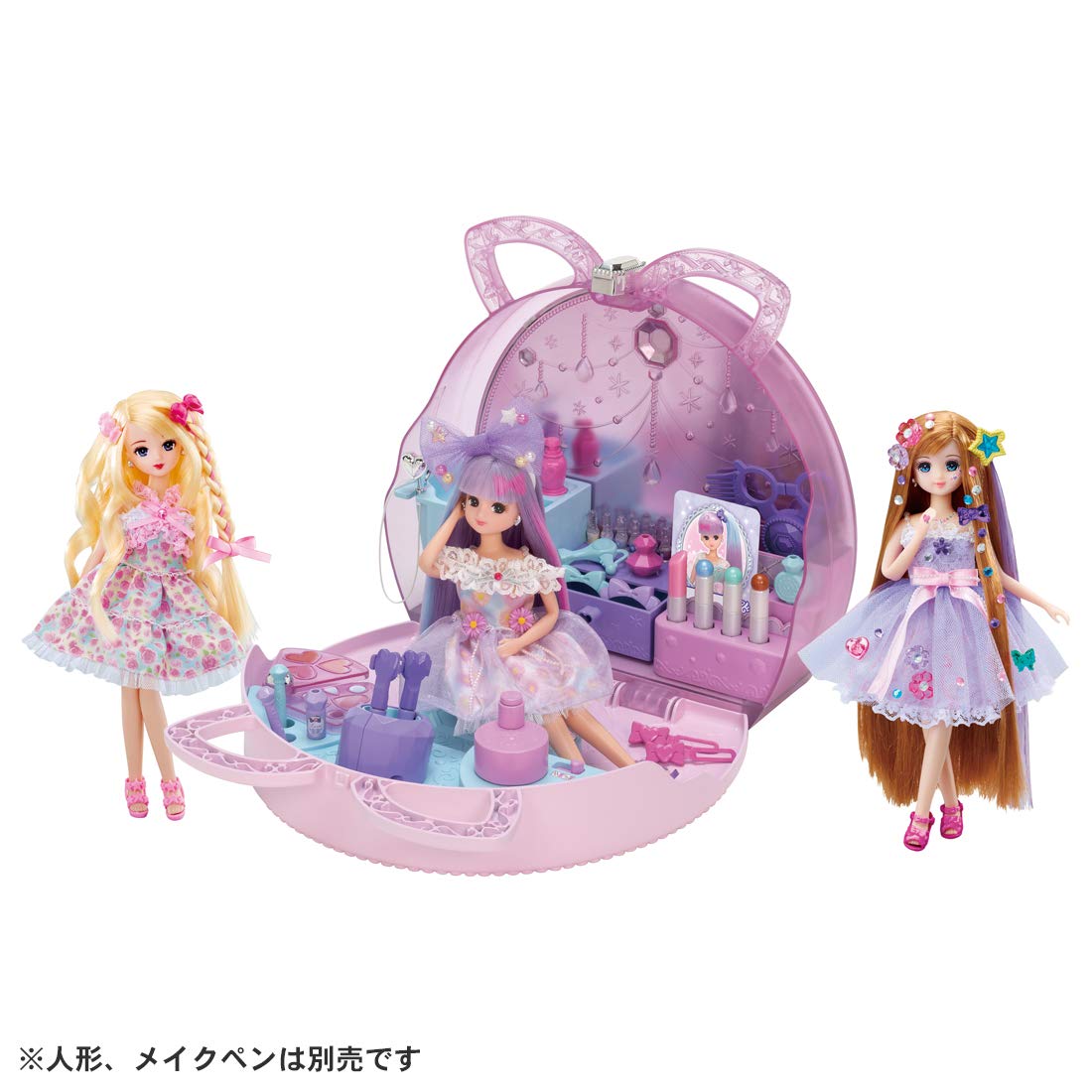 TAKARA TOMY Licca Doll Dream Colored Hair & Makeup Bag- Japan Figure Store - #1 Bring To You The Best Japanese Goods