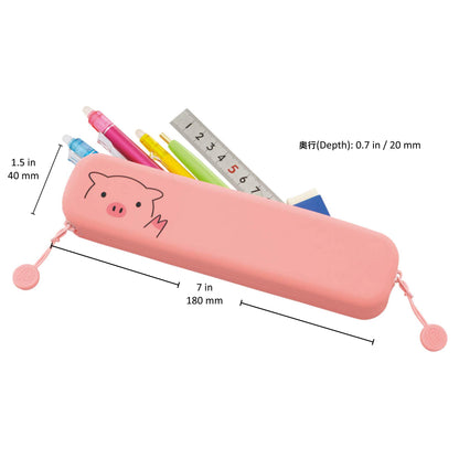 Lihit Lab Slim Zipper Pouch Punilab Panda A7717-6 Japan- Japan Figure Store - #1 Bring To You The Best Japanese Goods