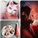 Lopika Masked Fox White Half Face with Bell Set of 3 Kitsune Japanese Style Costume Masked- Japan Figure Store - #1 Bring To You The Best Japanese Goods