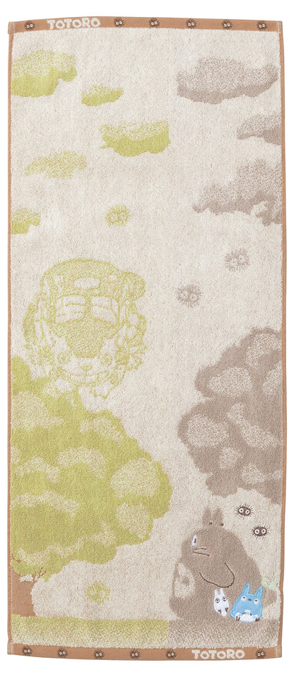 MARUSHIN Studio Ghibli My Neighbor Totoro Face Towel 'Totoro In Tree Shade'- Japan Figure Store - #1 Bring To You The Best Japanese Goods