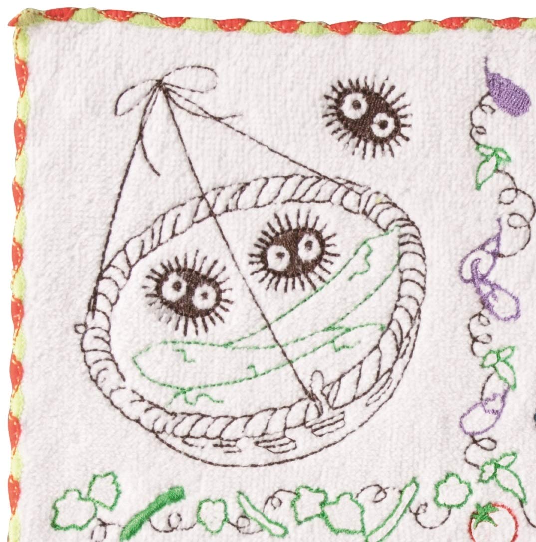 Marushin Hand Towel Ghibli Totoro 25X25Cm Vegetables Embroidery Japan- Japan Figure Store - #1 Bring To You The Best Japanese Goods