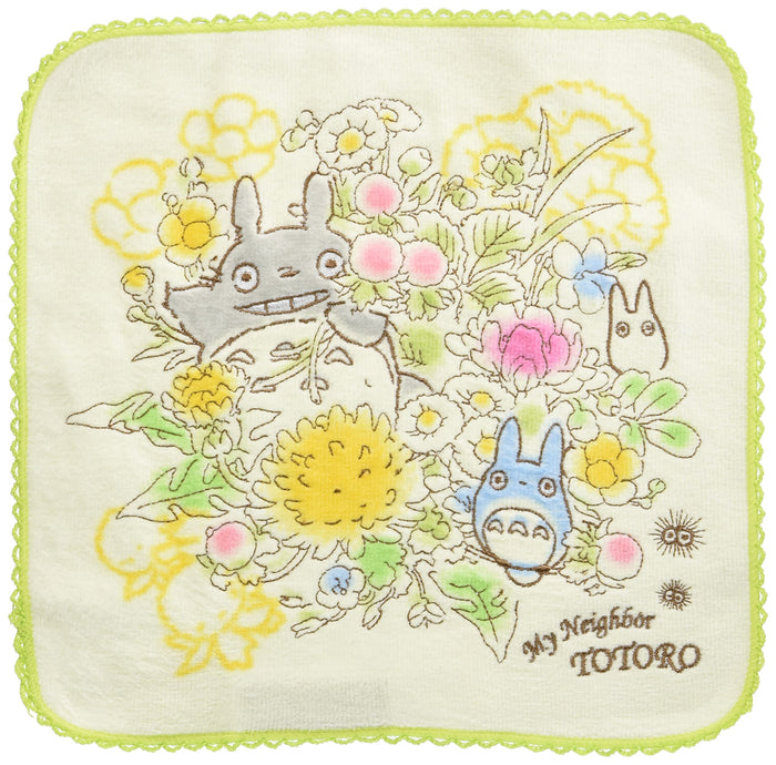 MARUSHIN My Neighbor Totoro Full Embroidery Mini Towel Spring Bouquet- Japan Figure Store - #1 Bring To You The Best Japanese Goods