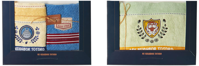 Towel Gift Set Denim Stitch Wt1P Ft1P And Bt1P My Neighbor Totoro- Japan Figure Store - #1 Bring To You The Best Japanese Goods