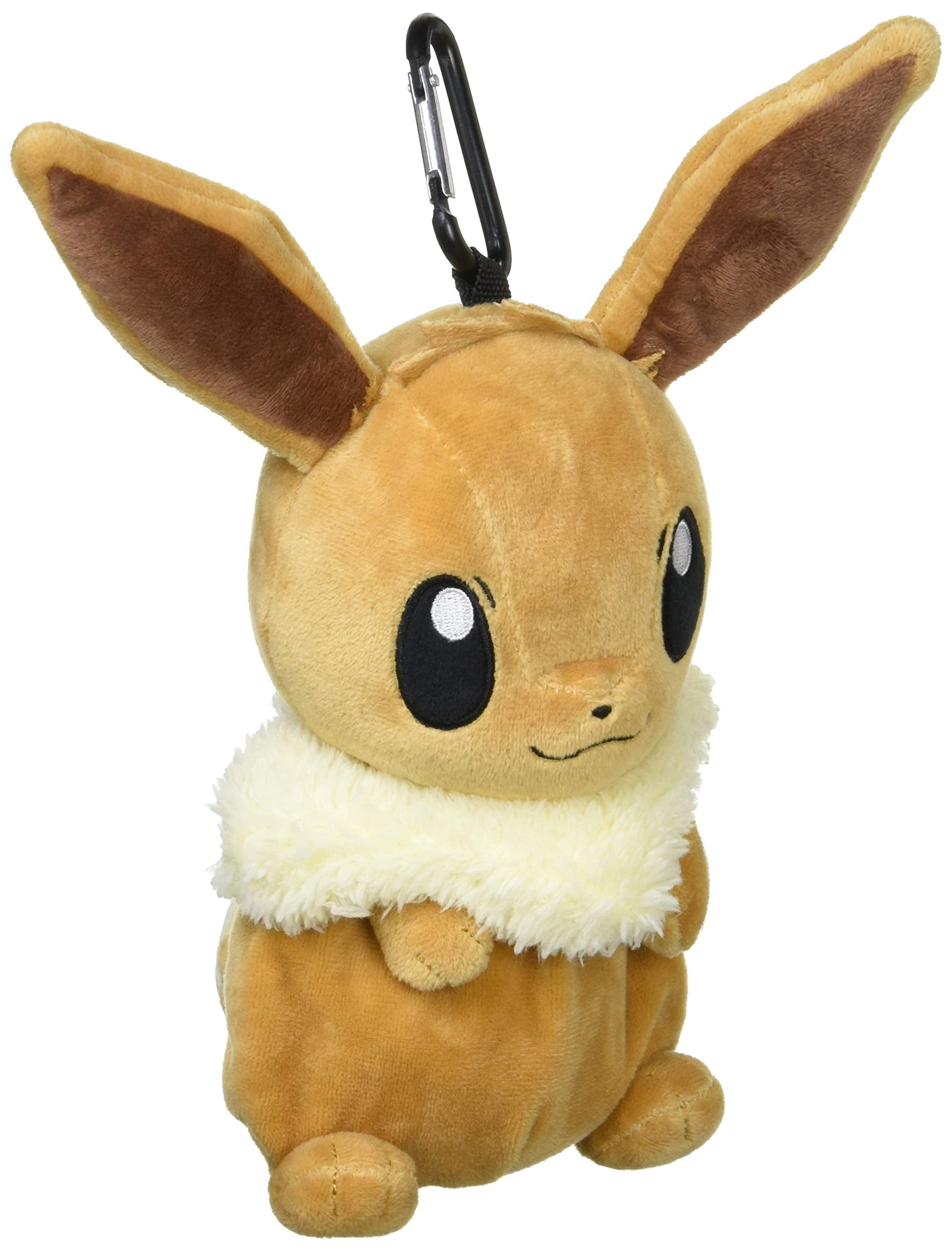 UNIQUE730 Pokemon Plush Pouch With Carabiner Eevee- Japan Figure Store - #1 Bring To You The Best Japanese Goods