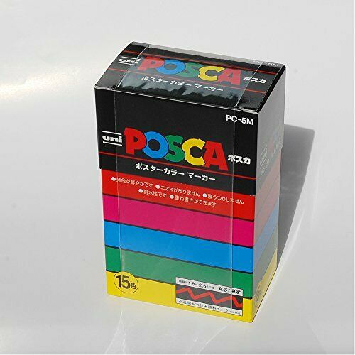 Mitsubishi Pencil Posca Water Acrylic Pen 15colors Pc5m15c- Japan Figure Store - #1 Bring To You The Best Japanese Goods