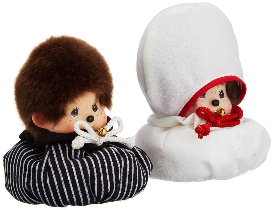 Sekiguchi Monchhichi Wedding Mascot Set Japanese Style Plush Toy 17cm Height- Japan Figure Store - #1 Bring To You The Best Japanese Goods