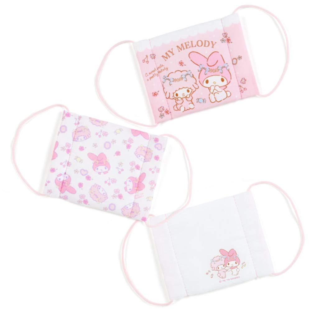 SANRIO Gauze My Melody Mask For Kids 3 Pcs- Japan Figure Store - #1 Bring To You The Best Japanese Goods