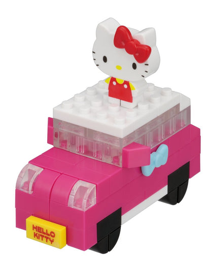 KAWADA Pk-001 Nanoblock Plus Sanrio Hello Kitty Car- Japan Figure Store - #1 Bring To You The Best Japanese Goods
