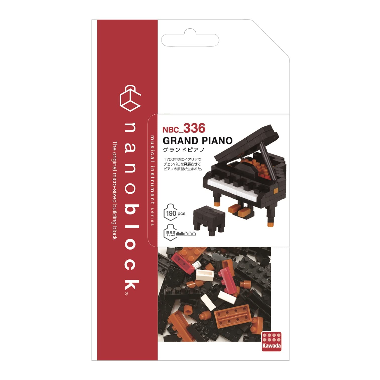 KAWADA Nbc-336 Nanoblock Grand Piano- Japan Figure Store - #1 Bring To You The Best Japanese Goods