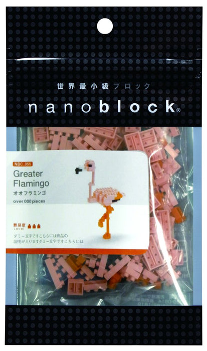 KAWADA Nbc-055 Nanoblock Greater Flamingo- Japan Figure Store - #1 Bring To You The Best Japanese Goods