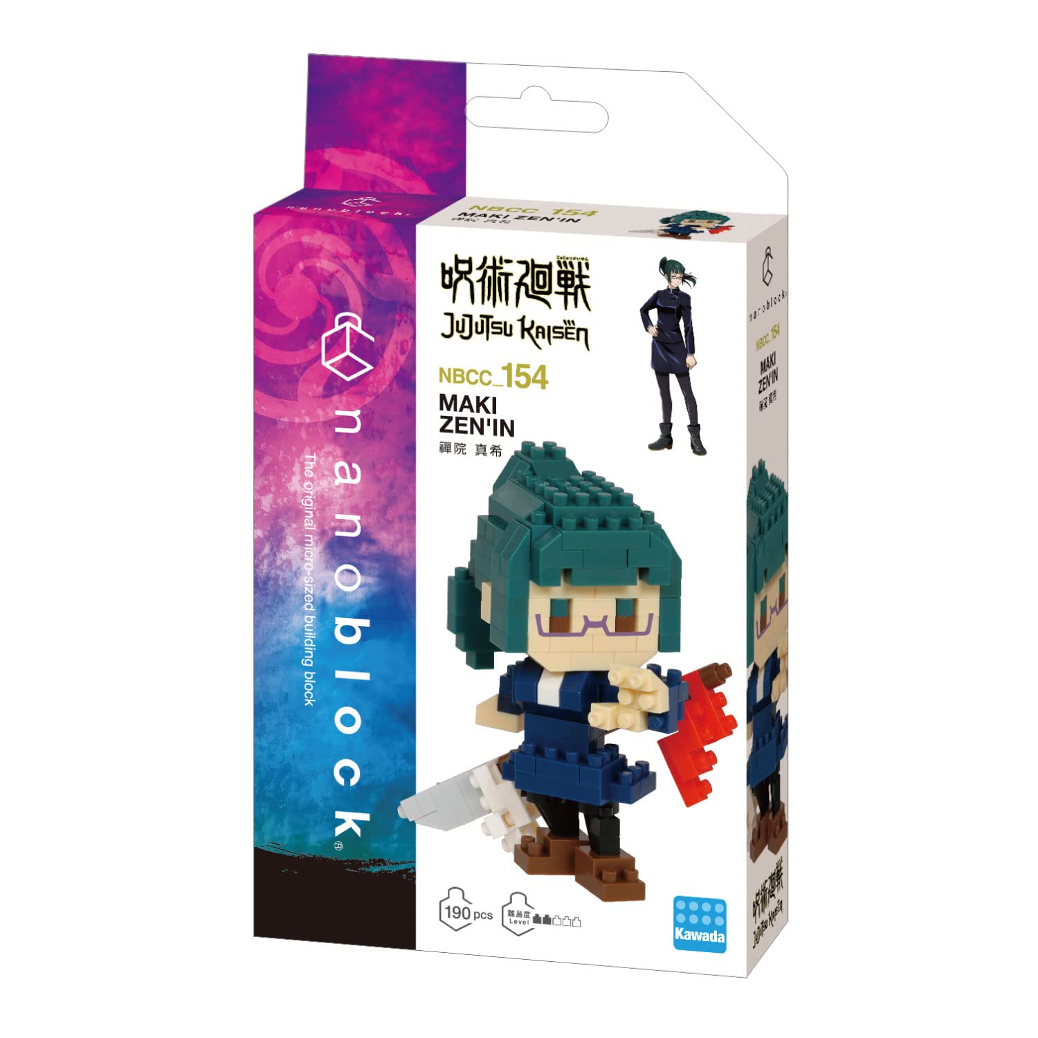 Kawada Nanoblock Jujutsu Kaisen Zenin Maki Japan Nbcc_154- Japan Figure Store - #1 Bring To You The Best Japanese Goods