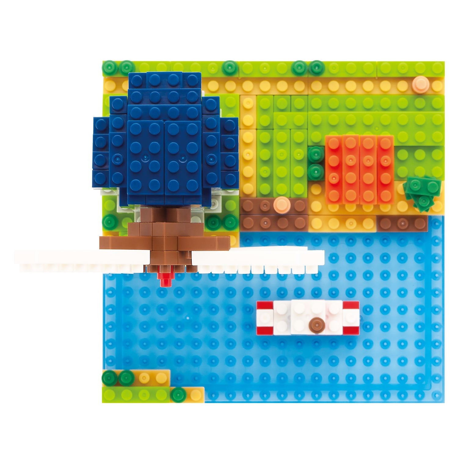 KAWADA Nbh-043 Nanoblock Molen Kinderdijk Elshout Windmill Netherlands- Japan Figure Store - #1 Bring To You The Best Japanese Goods