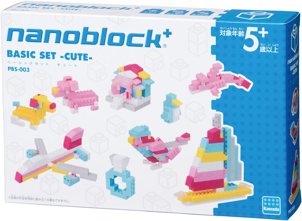 KAWADA Pbs-003 Nanoblock Plus Basic Set Cute- Japan Figure Store - #1 Bring To You The Best Japanese Goods