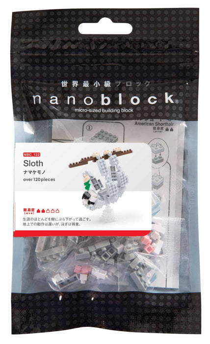 KAWADA Nbc-122 Nanoblock Sloth- Japan Figure Store - #1 Bring To You The Best Japanese Goods