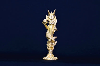 Kiyoshi Tsuda 24K Gold Plated Kurikara Ryuo by Japan Reimeisha Pure Silver- Japan Figure Store - #1 Bring To You The Best Japanese Goods