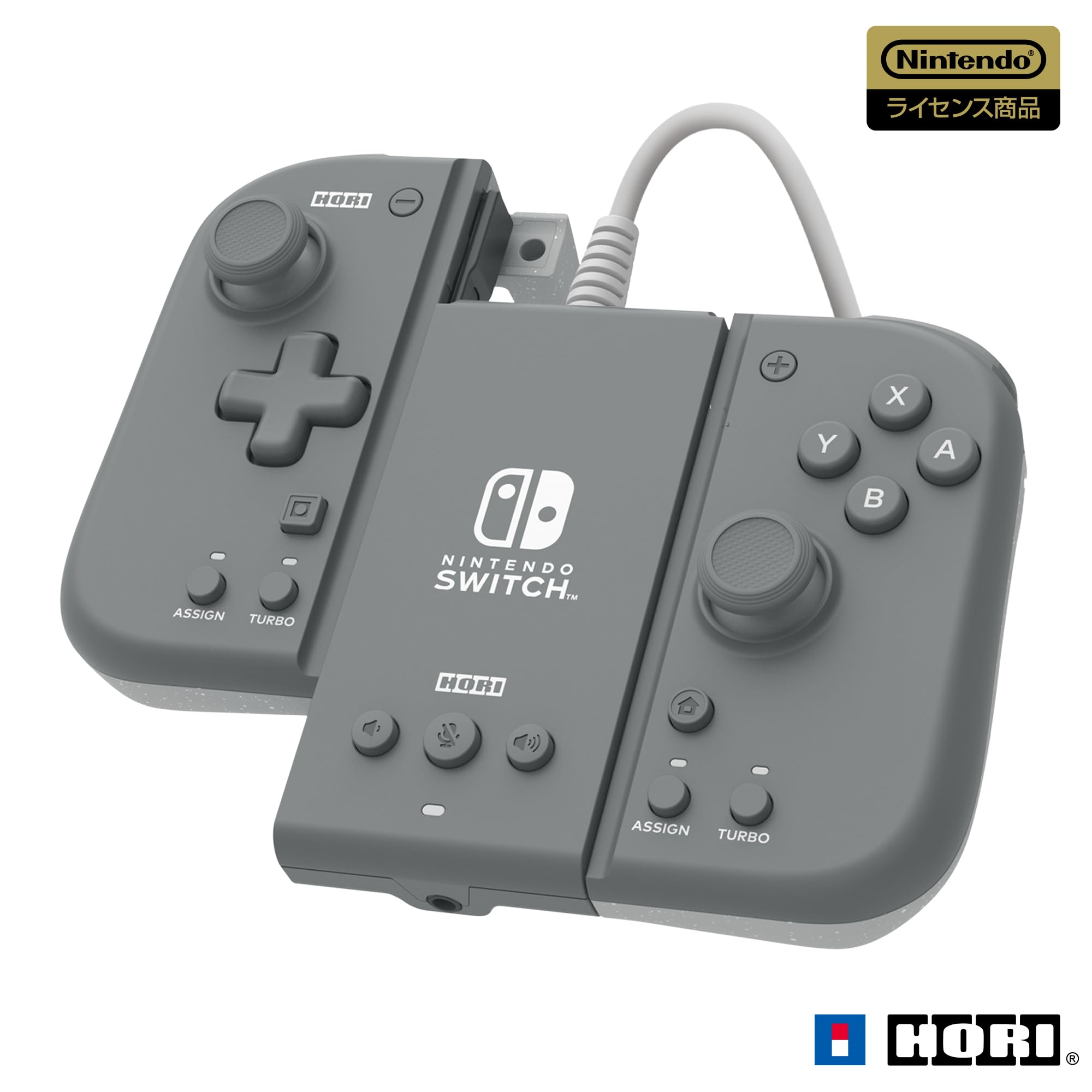 Hori Nintendo Switch Grip Controller Fit Attachment Set Charcoal Gray- Japan Figure Store - #1 Bring To You The Best Japanese Goods