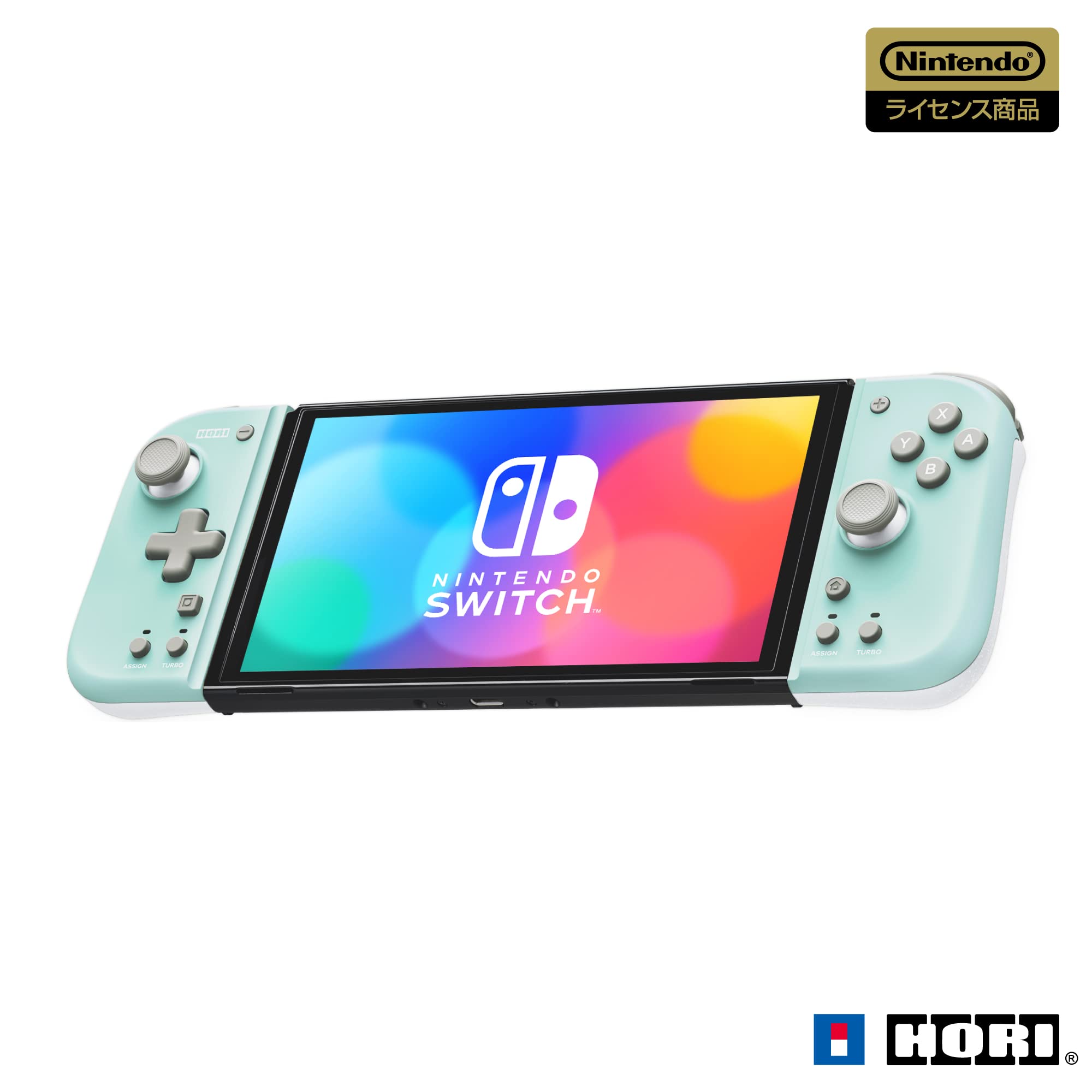[Nintendo Licensed Product] Grip Controller Fit For Nintendo Switch Mint Green X White [Nintendo Switch Compatible]- Japan Figure Store - #1 Bring To You The Best Japanese Goods
