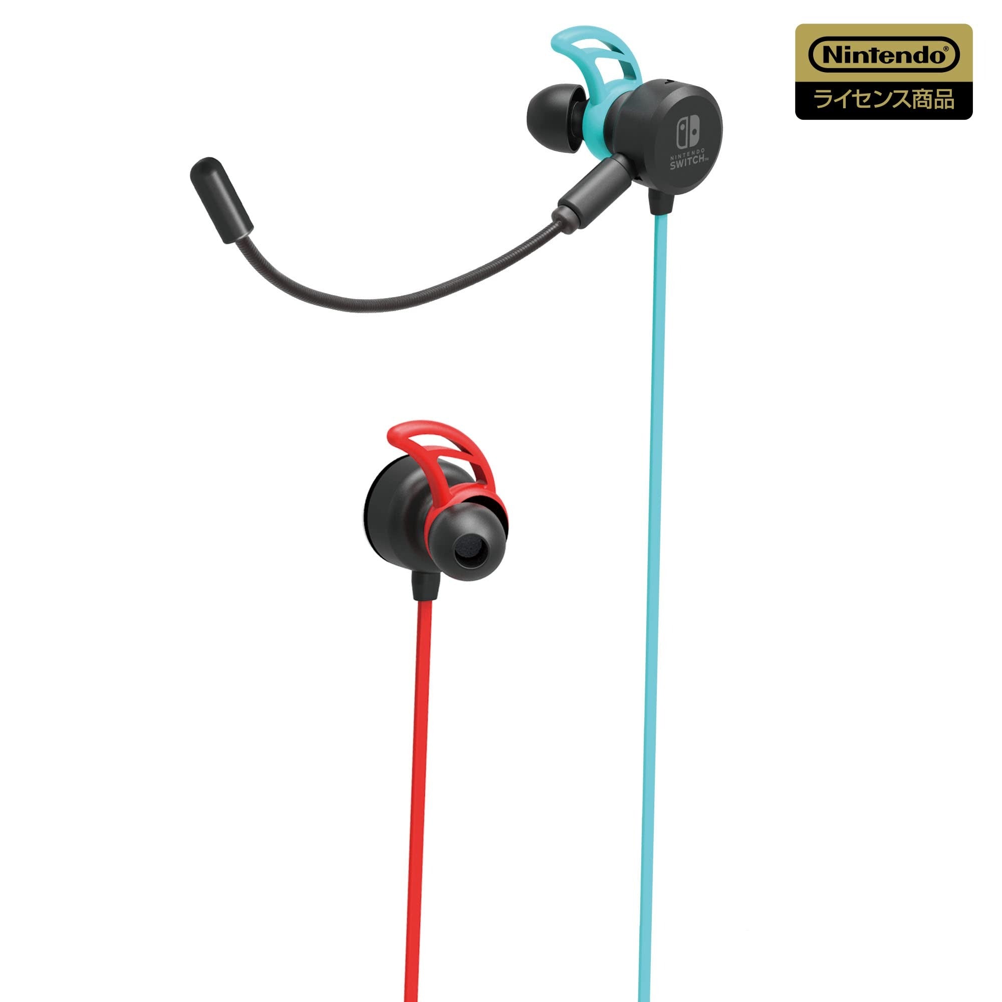 HORI Gaming Headset In-Ear For Nintendo Switch Neon Blue X Neon Red- Japan Figure Store - #1 Bring To You The Best Japanese Goods
