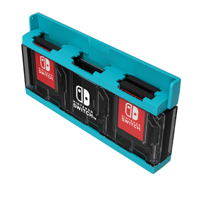 HORI Push Card Case For Nintendo Switch 6 Slots Neon Blue- Japan Figure Store - #1 Bring To You The Best Japanese Goods