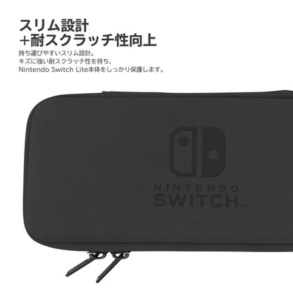 HORI Slim Hard Pouch For Nintendo Switch Lite Black- Japan Figure Store - #1 Bring To You The Best Japanese Goods