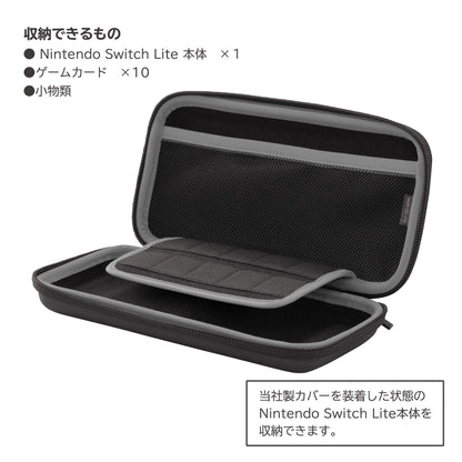HORI Hard Pouch For Nintendo Switch Lite Black X Red- Japan Figure Store - #1 Bring To You The Best Japanese Goods