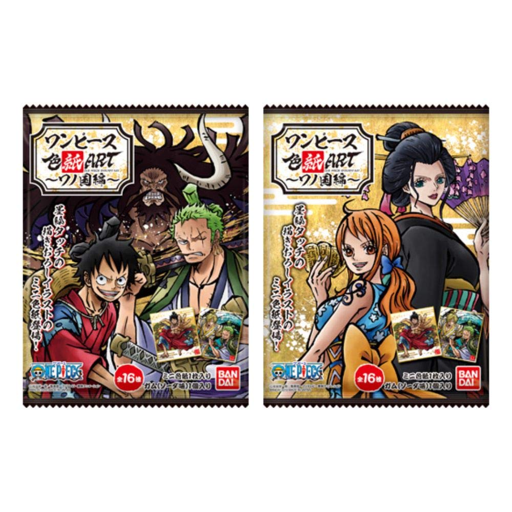BANDAI CANDY - One Piece Shikishi Art -Wano Country- 10Pack Box - Candy Toy- Japan Figure Store - #1 Bring To You The Best Japanese Goods