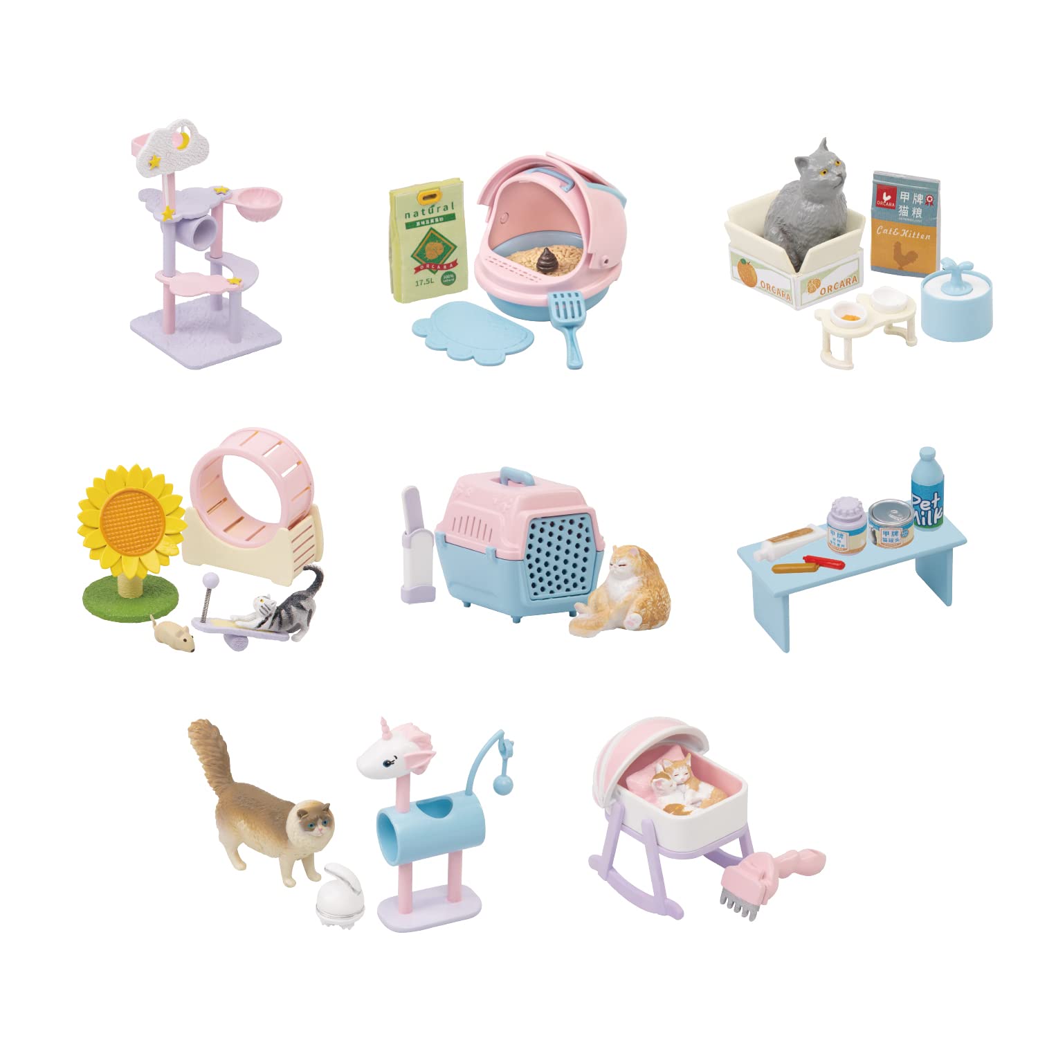 Orcara Mini World Collection Nyanko Room Trading Figures Box Of 8- Japan Figure Store - #1 Bring To You The Best Japanese Goods