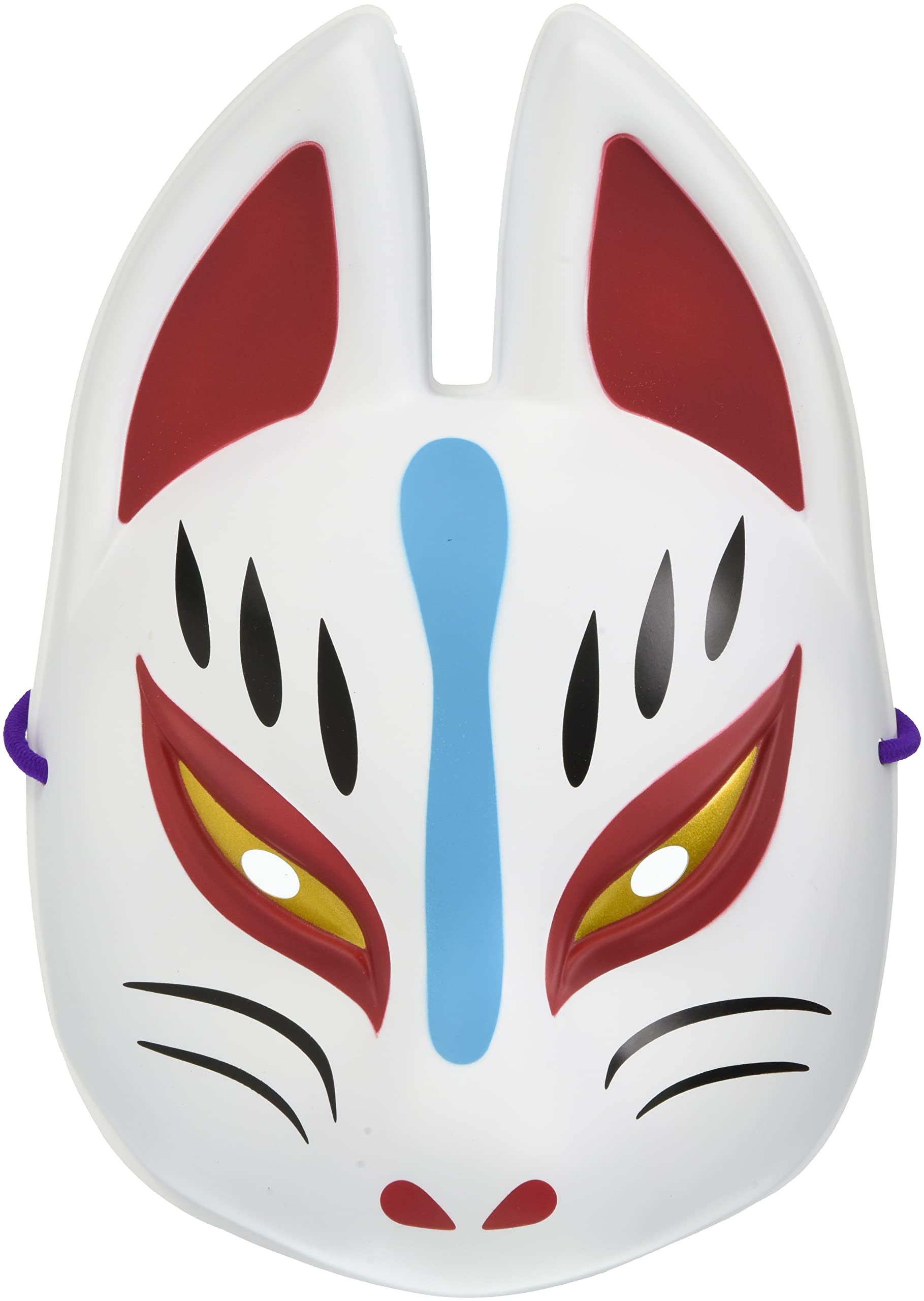 Party City Japanese-Style Folk Art Mask Fox White Japanese Traditional Half Masks- Japan Figure Store - #1 Bring To You The Best Japanese Goods
