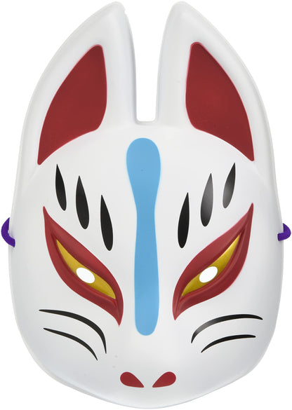 Party City Japanese-Style Folk Art Mask Fox White Japanese Traditional Half Masks- Japan Figure Store - #1 Bring To You The Best Japanese Goods