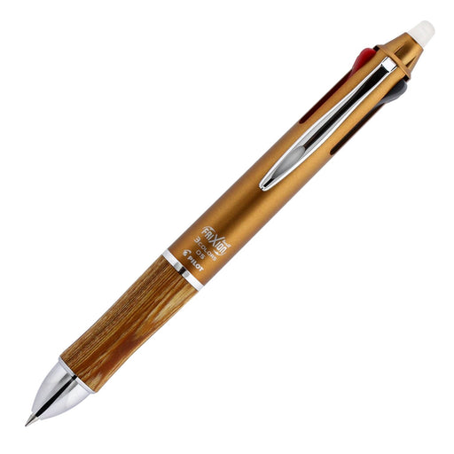 Pilot Frixion Ball 3 Wood 0.5 Brown Erasable 3 Color Ballpoint Pen Made In Japan- Japan Figure Store - #1 Bring To You The Best Japanese Goods