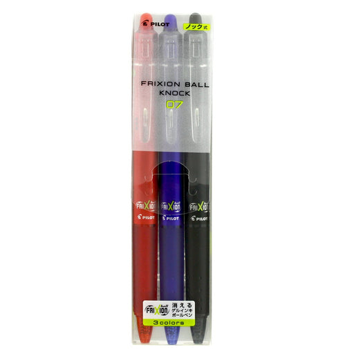 Pilot Frixion Ball Knock Erasable Ballpoint Pen 0.7Mm - 3 Colors (Lfbk-69F-3C) - Made In Japan- Japan Figure Store - #1 Bring To You The Best Japanese Goods