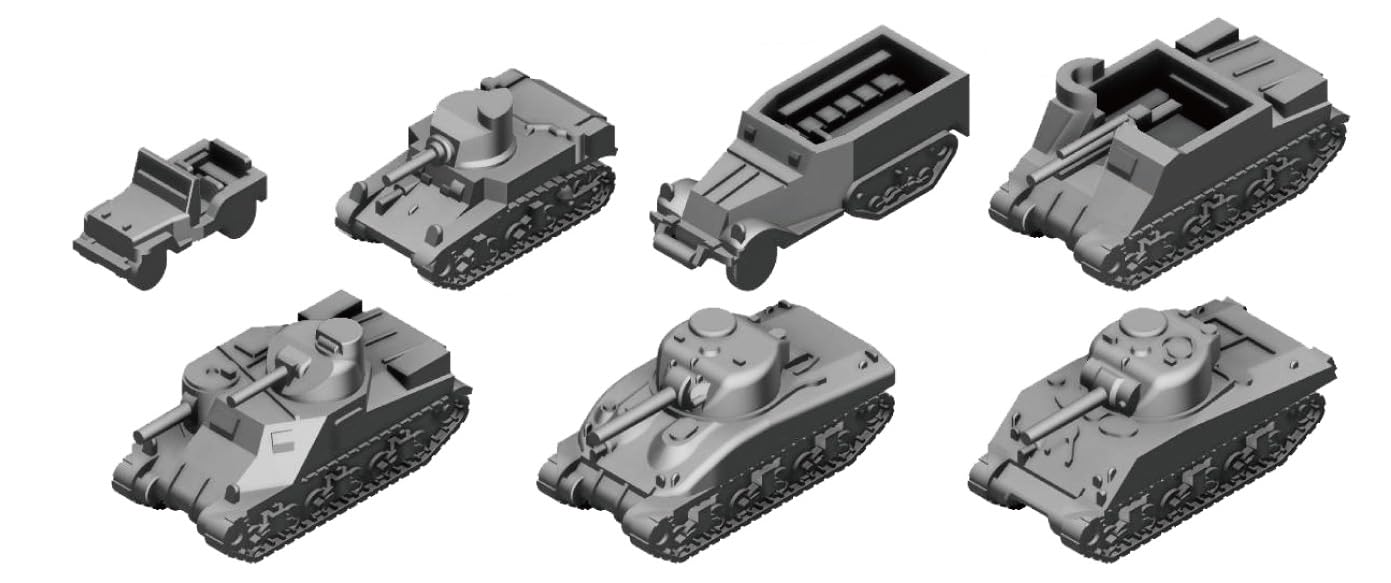 Pit-Road 1/700 Mi Series Wwii American Military Vehicle Set 1 Japan Plastic Model Mi07- Japan Figure Store - #1 Bring To You The Best Japanese Goods