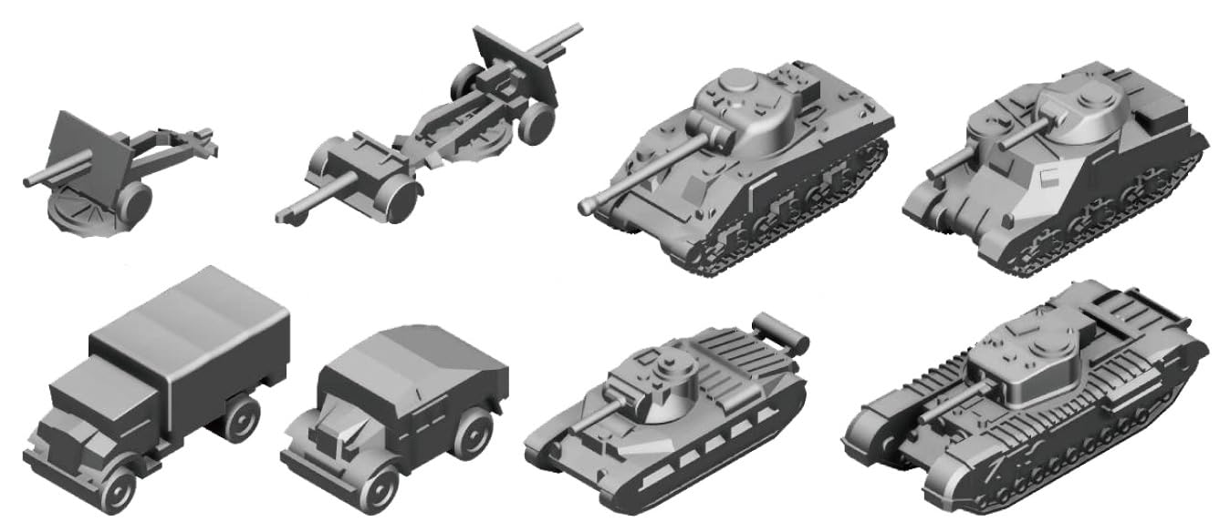 Pit Road 1/700 Mi Series Ww2 British Military Vehicle Set 1 Plastic Model - Made In Japan- Japan Figure Store - #1 Bring To You The Best Japanese Goods