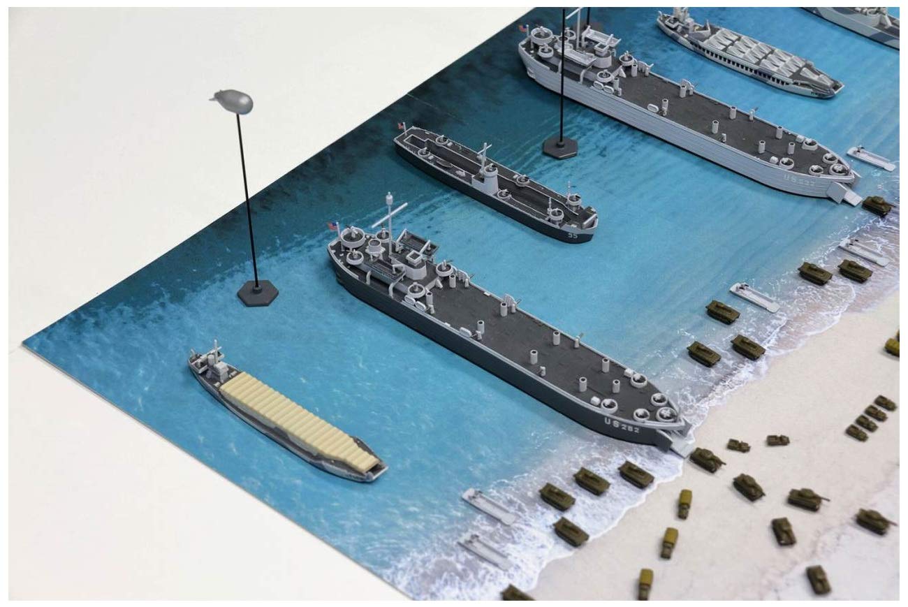 PIT-ROAD Sps07 Wwii Normandy Landing Operation D-Day Scene Paper Base 1/700 Scale- Japan Figure Store - #1 Bring To You The Best Japanese Goods